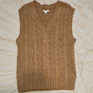 American Eagle Outfitters V-Neck Brown Sweater Vest